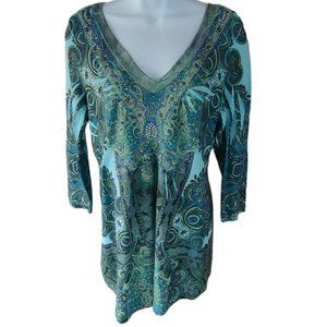 Live and Let Live 3/4 length sleeve Stretch Top Size S